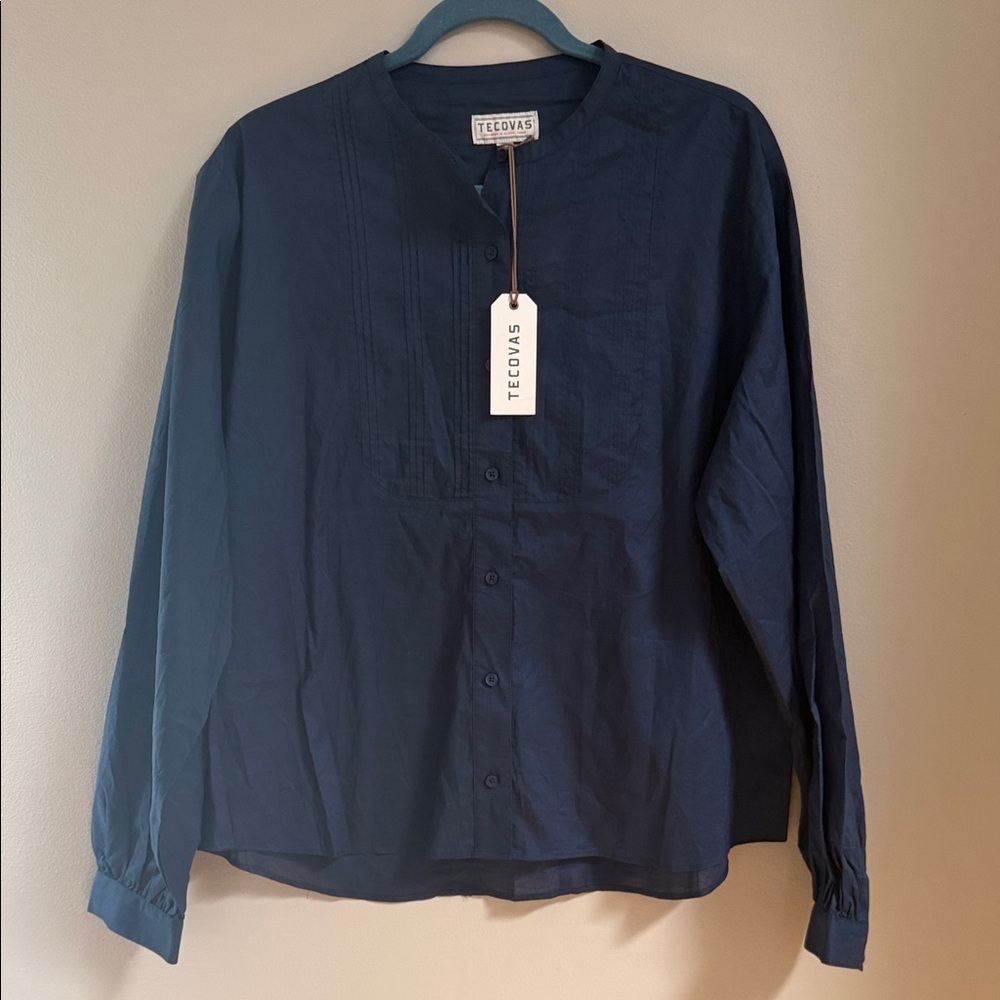 Tecovas XL women’s 100% Cotton Western‎ Midnight Blue Casual Shirt NWT